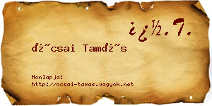 Ócsai Tamás névjegykártya