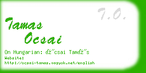 tamas ocsai business card